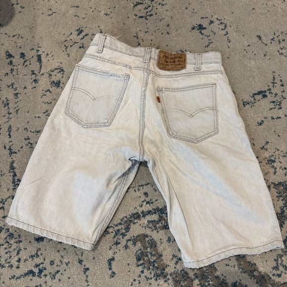 Vintage 80s Levis 550 Shorts Mens 30 Blue Denim Orange Tab Light Wash Jorts - Picture 9 of 9